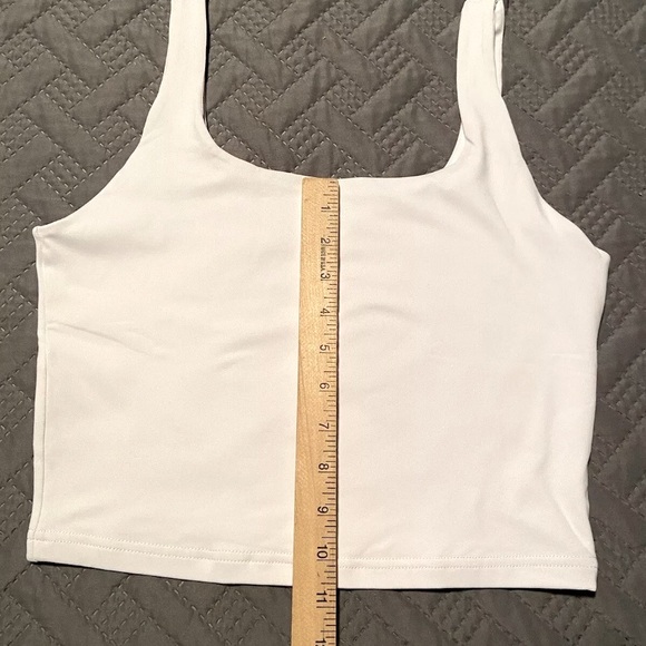 2-Crop Top by Reoria Size Medium Buttery Soft Sports Bra-1 White & 1 Black - Picture 7 of 11